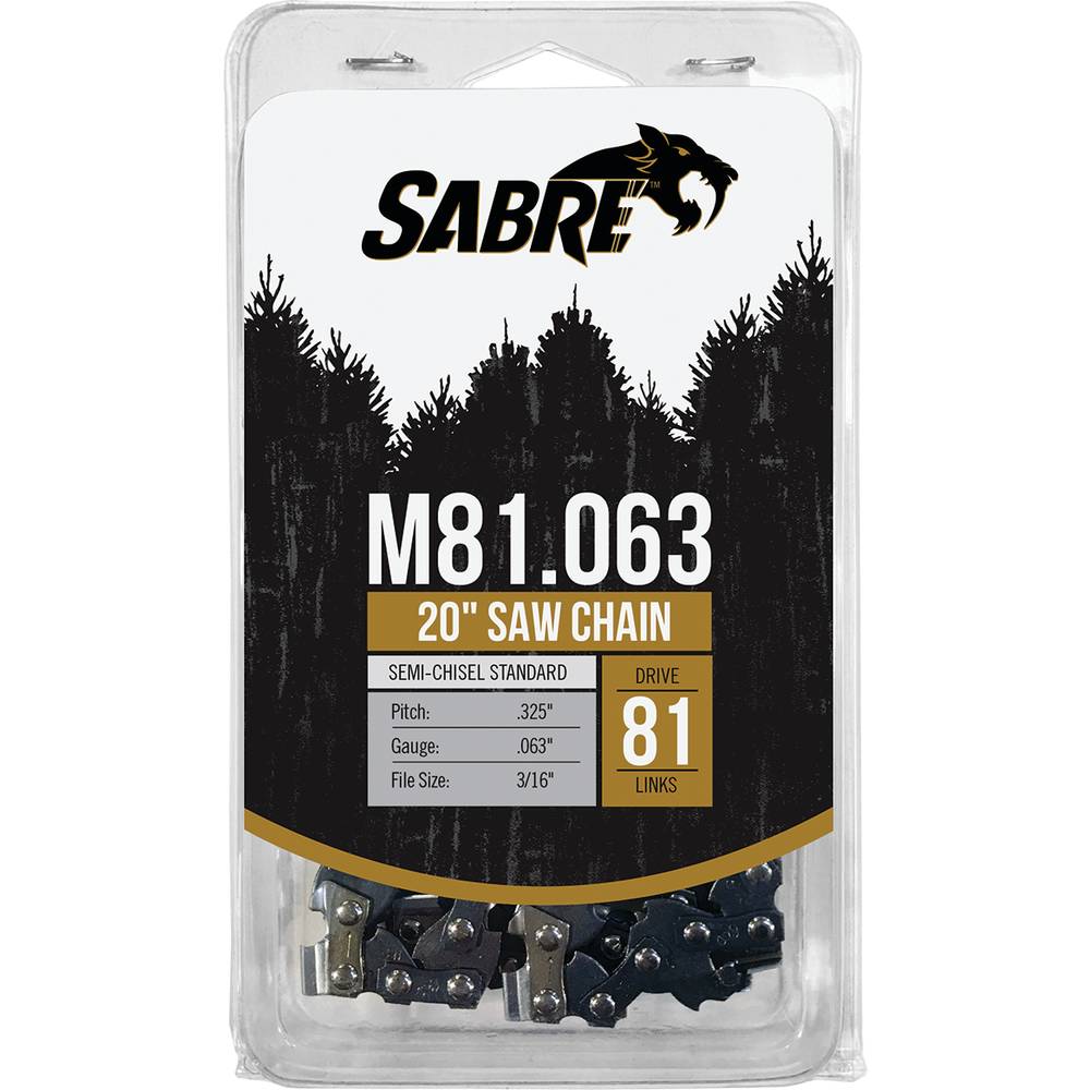 Sabre Chain Loop Clamshell 81 DL .325, .063, Semi-Chisel Standard (Stens 096-5816C)