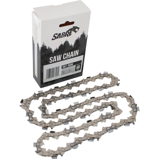 Sabre Chain Pre-Cut Loop 68 DL .325", .050", Semi-Chisel Reduced Kickback (Stens 097-3686)