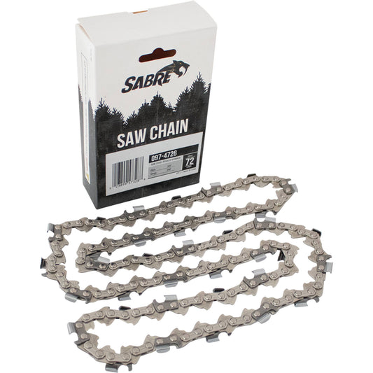 Sabre Chain Pre-Cut Loop 72 DL .325", .058", Semi-Chisel Reduced Kickback (Stens 097-4726)