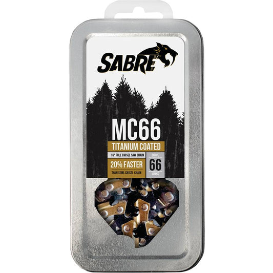Sabre Titanium Chain Pre-Cut Loop 66 DL .325", .050", Chisel Standard (Stens 099-1666)