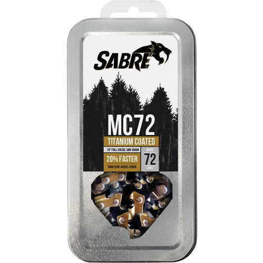 Sabre Titanium Chain Pre-Cut Loop 72 DL .325", .050", Chisel Standard (Stens 099-1726)