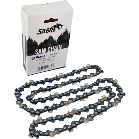 Sabre Chain Pre-Cut Loop 74 DL .325", .063", Chisel Standard (Stens 099-5746)