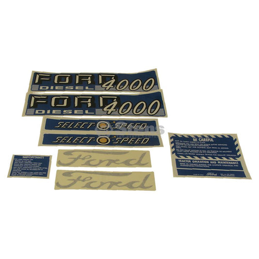 Atlantic Quality Parts Decal Set Ford/New Holland DKFD4000D6264SOS (Stens 1115-1546)