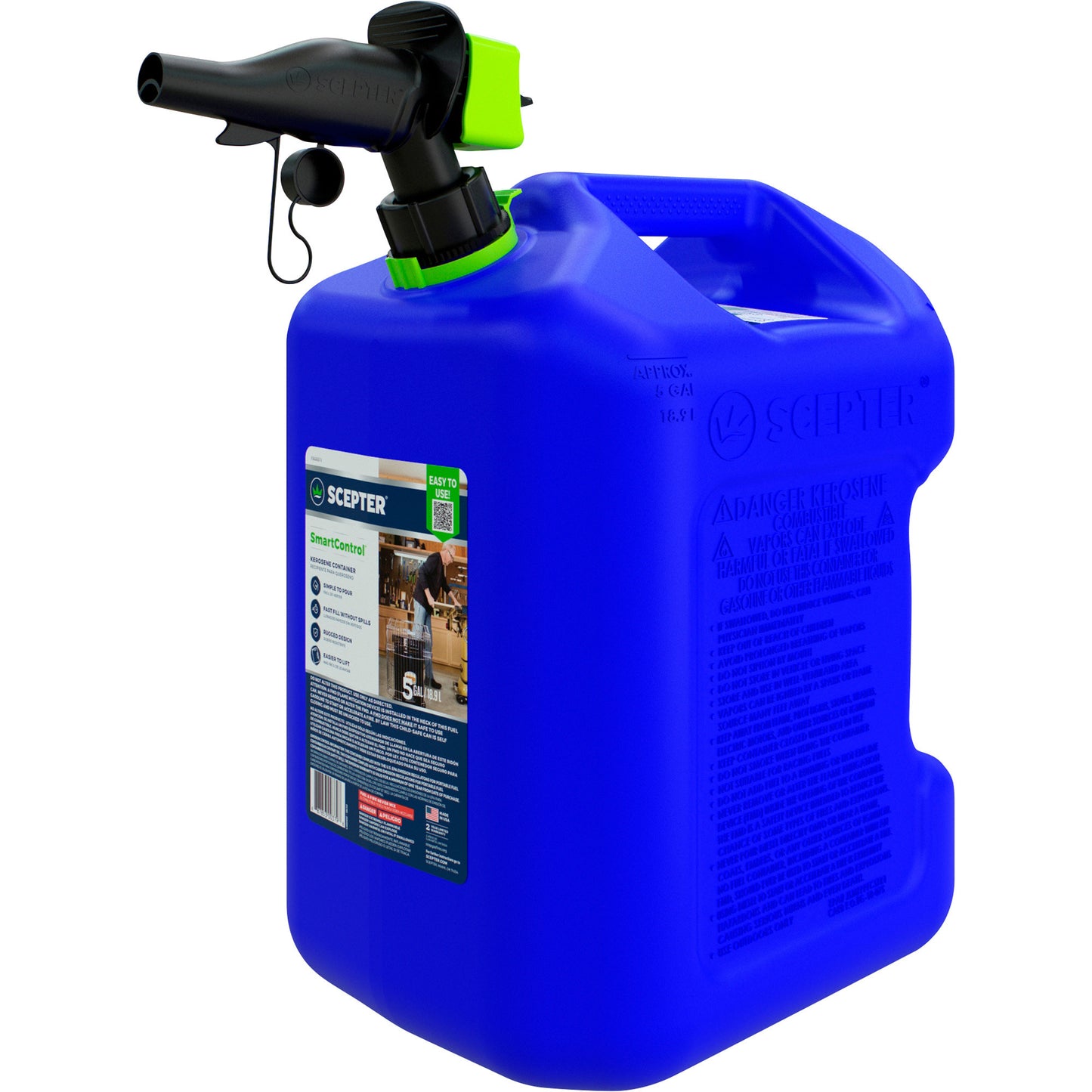 Scepter 5 Gallon Blue Kerosene Can With Smartcontrol Spout (FSCK571)