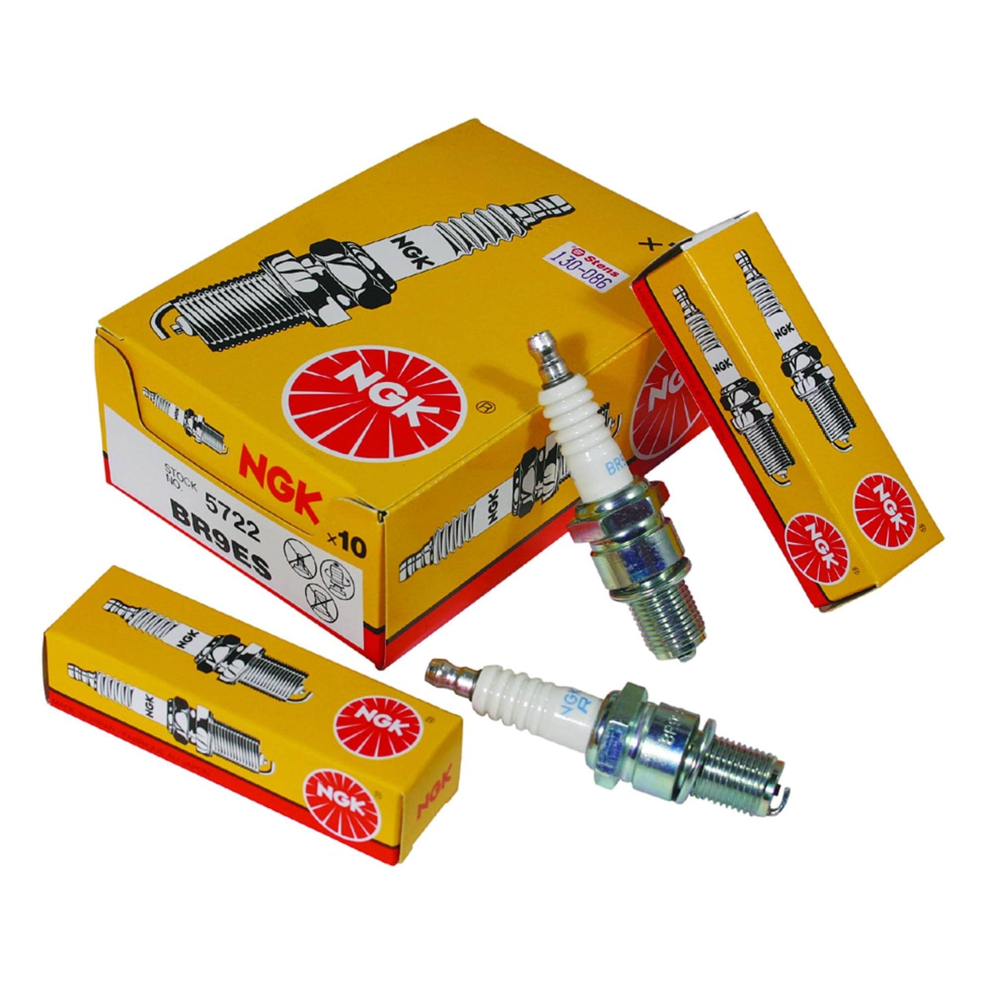 4 NGK Spark Plug NGK 5722/BR9ES (Stens 130-086-4)