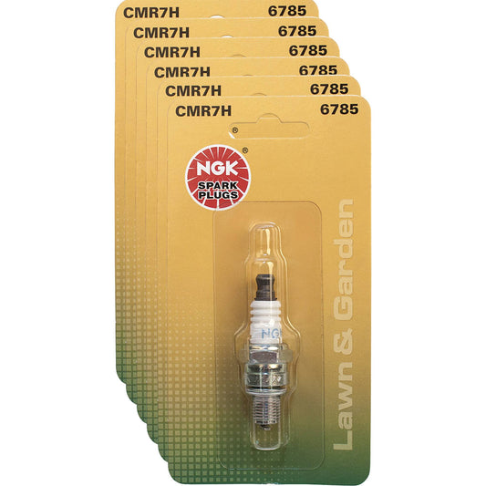 6 NGK Carded Spark Plug NGK 6785/CMR7H (Stens 130-216-6)