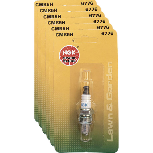 6 NGK Carded Spark Plug NGK 6776/CMR5H (Stens 130-220-6)