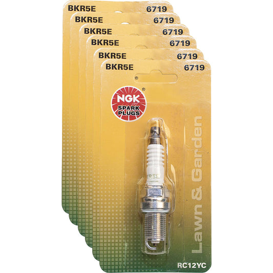 6 NGK Carded Spark Plug NGK 6719/BKR5E (Stens 130-232-6)