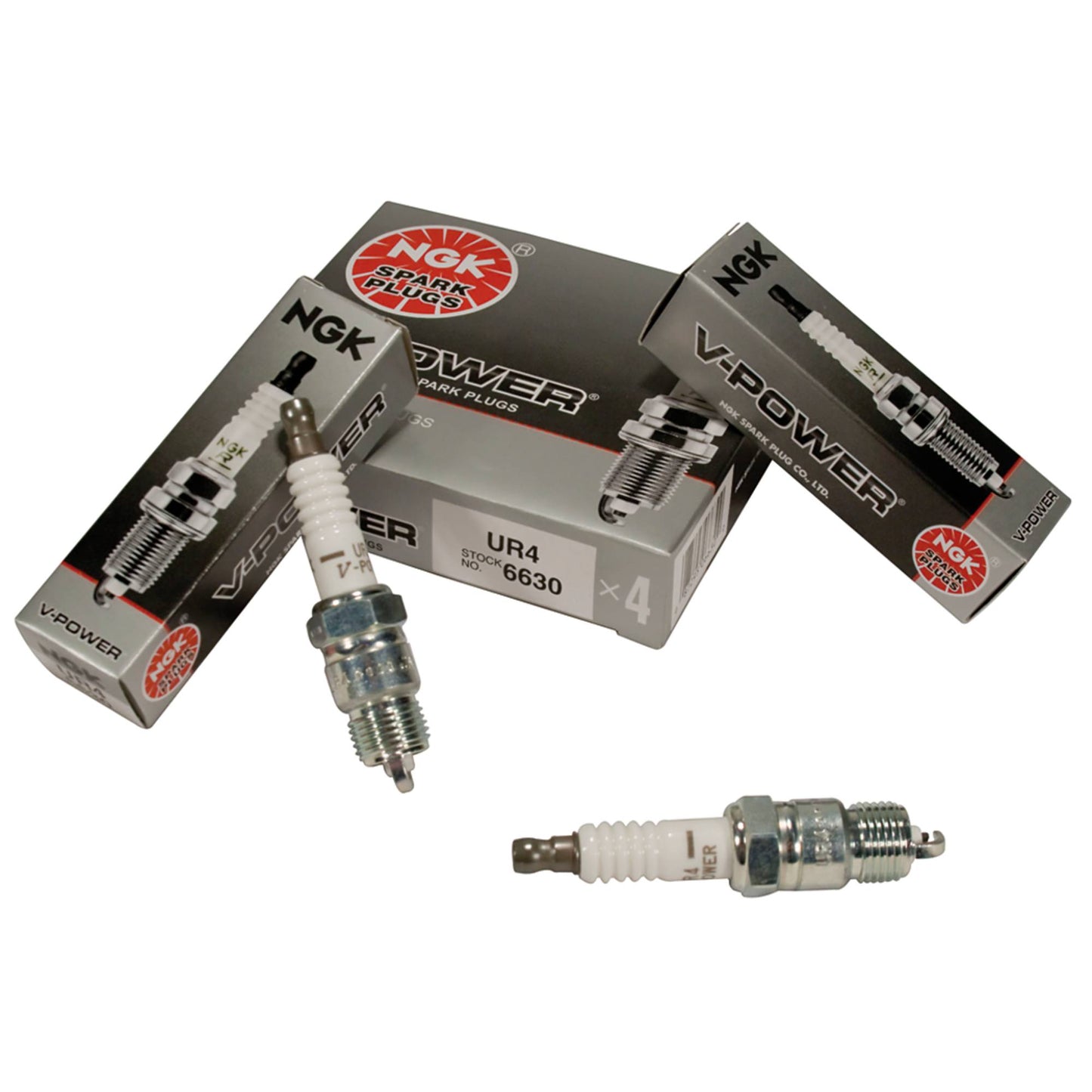 4 NGK Spark Plug NGK 6630/UR4 (Stens 130-740-4)