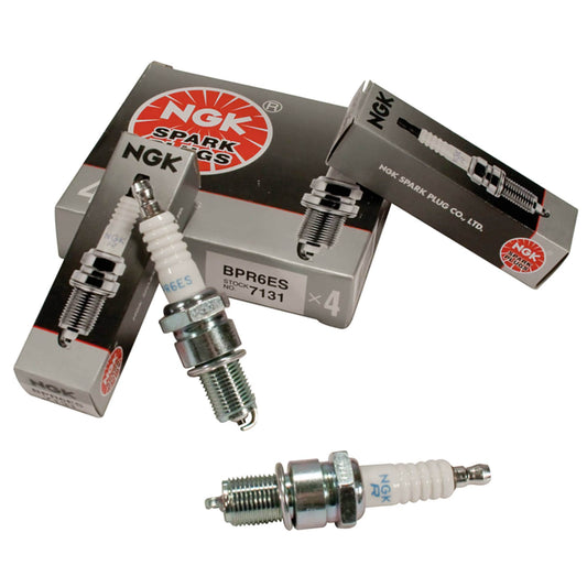 4 NGK Spark Plug NGK 7131/BPR6ES (Stens 130-823-4)
