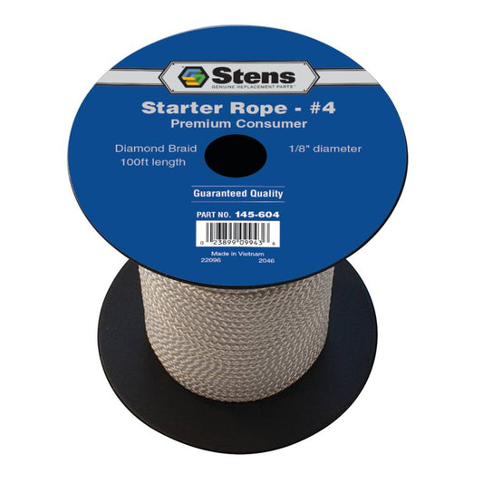 Stens 100'Diamond Braid Starter Rope #4 Diamond (Stens 145-604)