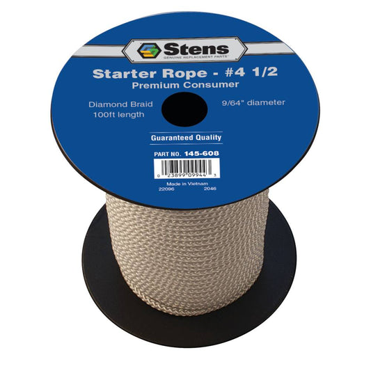 Stens 100'Diamond Braid Starter Rope #4 1/2 Diamond (Stens 145-608)