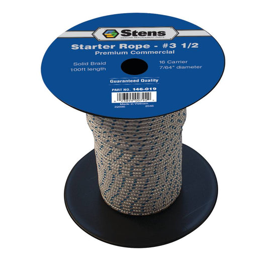 Stens 100' Solid Braid Starter Rope #3 1/2 Solid Braid (Stens 146-019)
