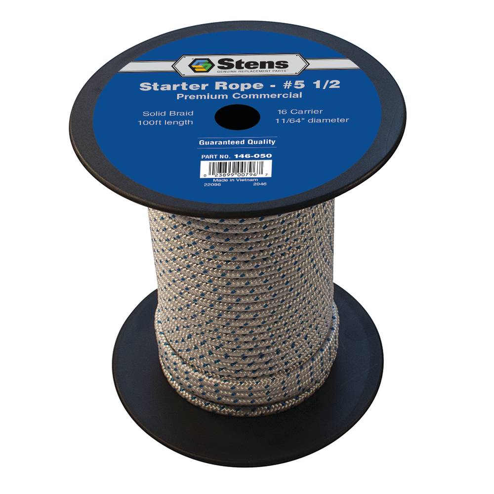 Stens 100' Solid Braid Starter Rope #5 1/2 Solid Braid (Stens 146-050)