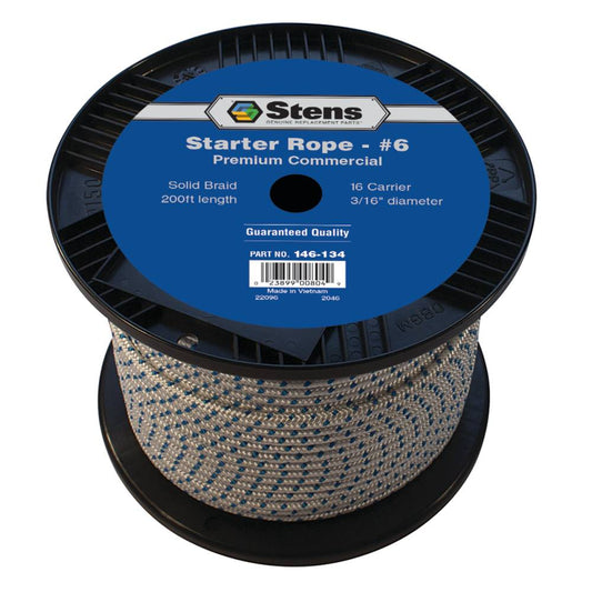 Stens 200' Solid Braid Starter Rope #6 Solid Braid (Stens 146-134)