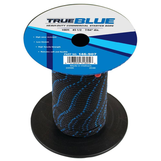 TrueBlue 100' Starter Rope #3 1/2 Solid Braid (Stens 146-907)