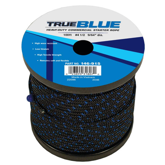 TrueBlue 100' Starter Rope #4 1/2 Solid Braid (Stens 146-915)