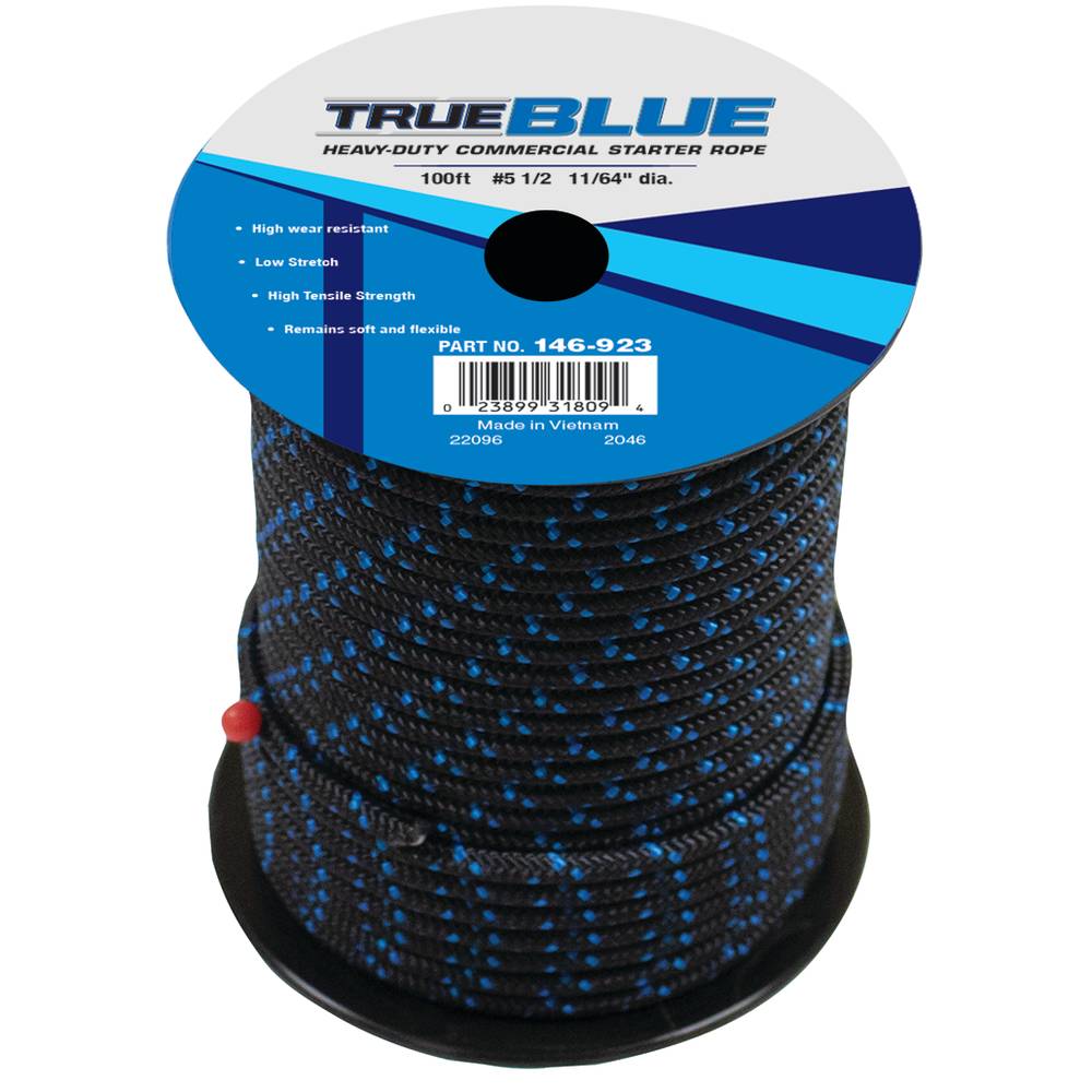 TrueBlue 100' Starter Rope #5 1/2 Solid Braid (Stens 146-923)