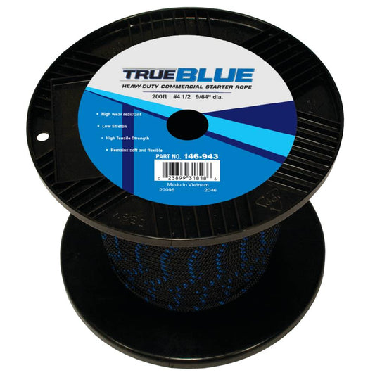 TrueBlue 200' Starter Rope #4 1/2 Solid Braid (Stens 146-943)