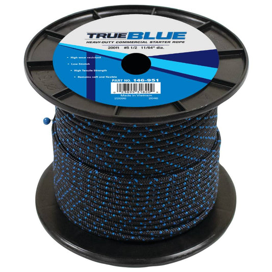 TrueBlue 200' Starter Rope #5 1/2 Solid Braid (Stens 146-951)