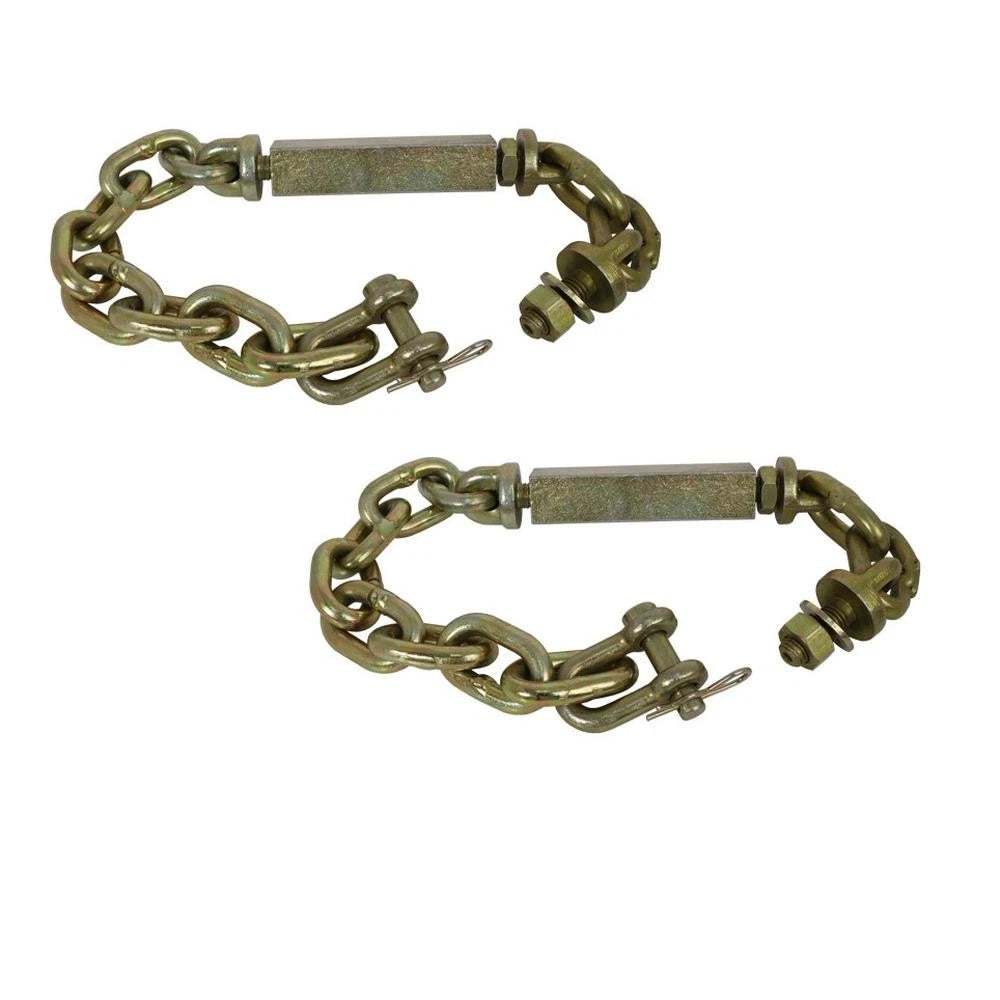 Set of 2 Universal 3 Point Hitch Chain Stabilizer Sway Check Chain 23-25 (159-425)