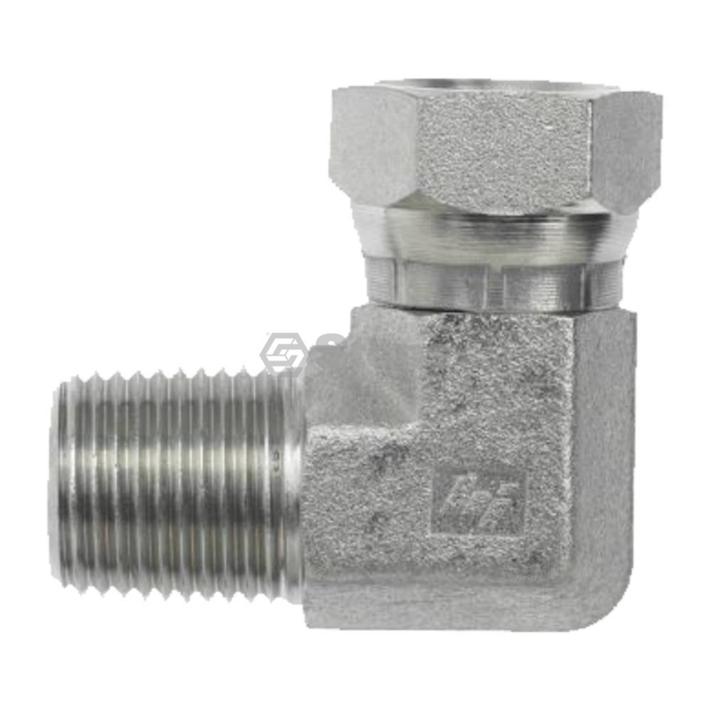 2 Atlantic Quality Parts Hydraulic Adapter 90° Female NPT Swivel X Male NPT Adapter (Stens 3001-1302)