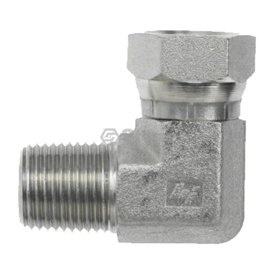 2 Atlantic Quality Parts Hydraulic Adapter 90° Female NPT Swivel X Male NPT Adapter (Stens 3001-1302)