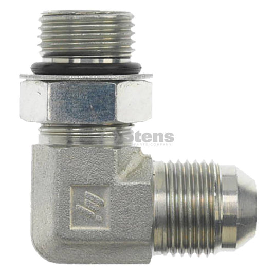 2 Atlantic Quality Parts Hydraulic Adapter Male JIC to Male ORB 90° Elbow (Stens 3001-1401)