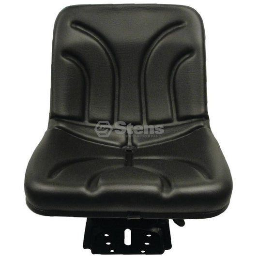 Atlantic Quality Parts Seat Compact suspension, black vinyl, adjustable (Stens 3010-0032)