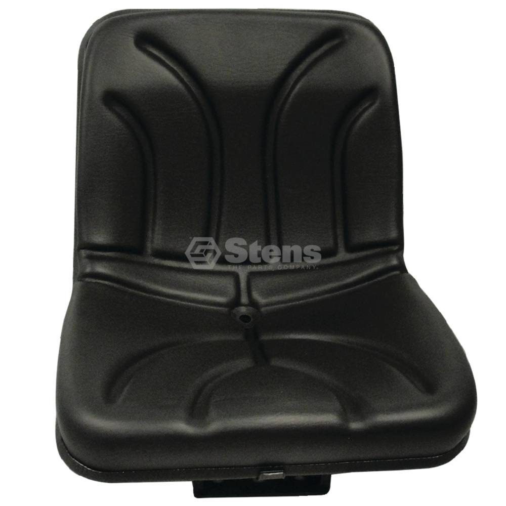 Atlantic Quality Parts Seat Compact flip, black vinyl (Stens 3010-0033)