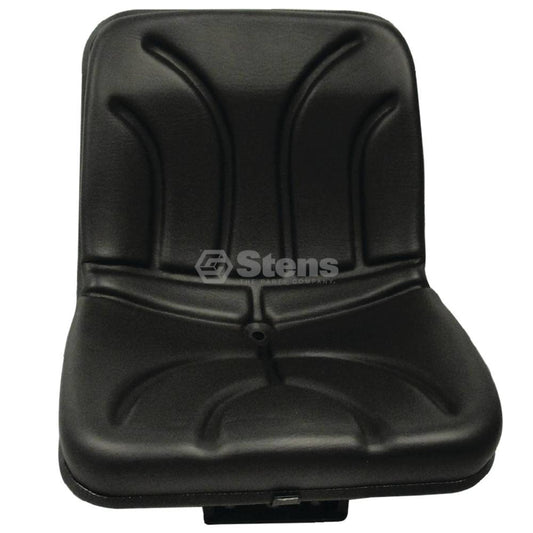 Atlantic Quality Parts Seat Compact flip, black vinyl (Stens 3010-0033)