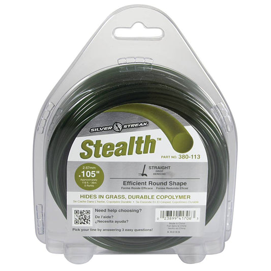 Silver Streak Stealth Trimmer Line .105 1/2 lb. Donut (Stens 380-113)