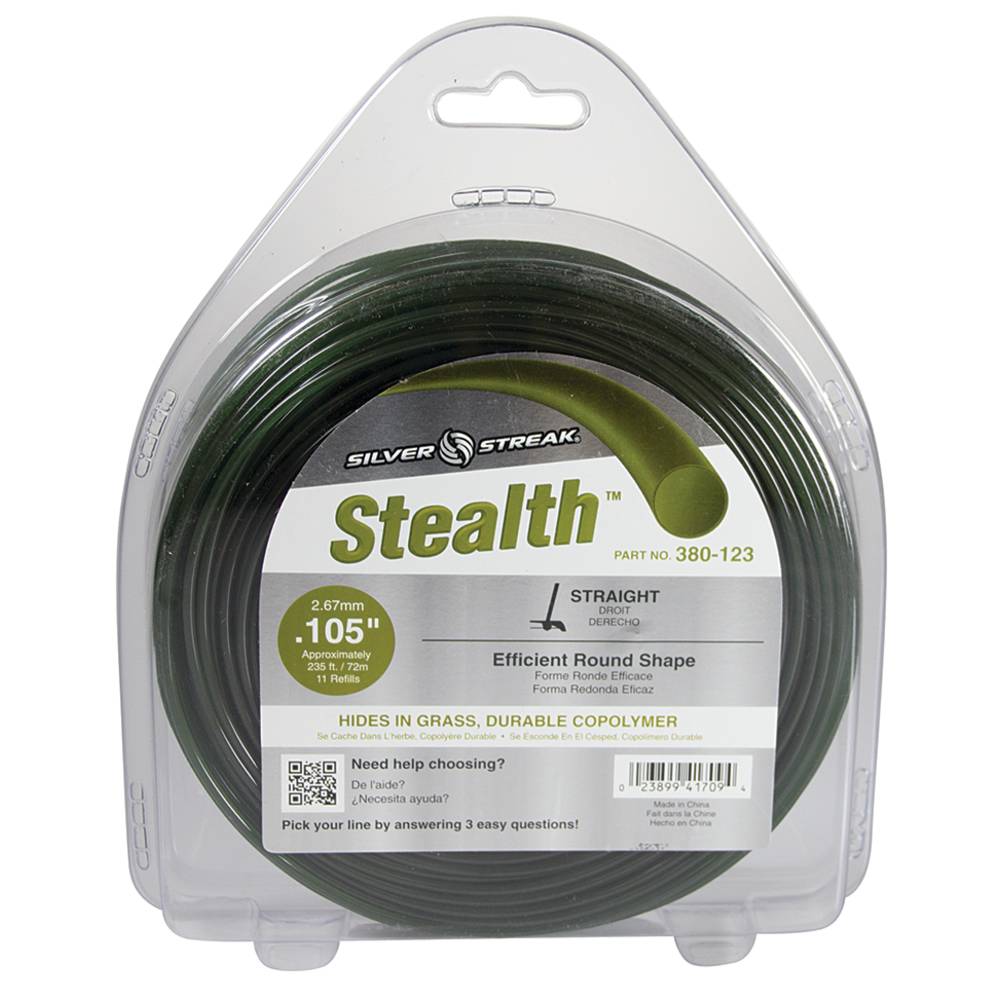 Silver Streak Stealth Trimmer Line .105 1 lb. Donut (Stens 380-123)