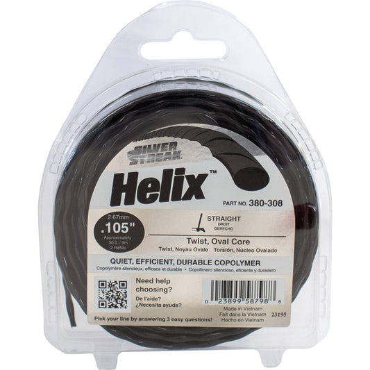 Silver Streak Helix Trimmer Line .105 30' Clam Shell (Stens 380-308)