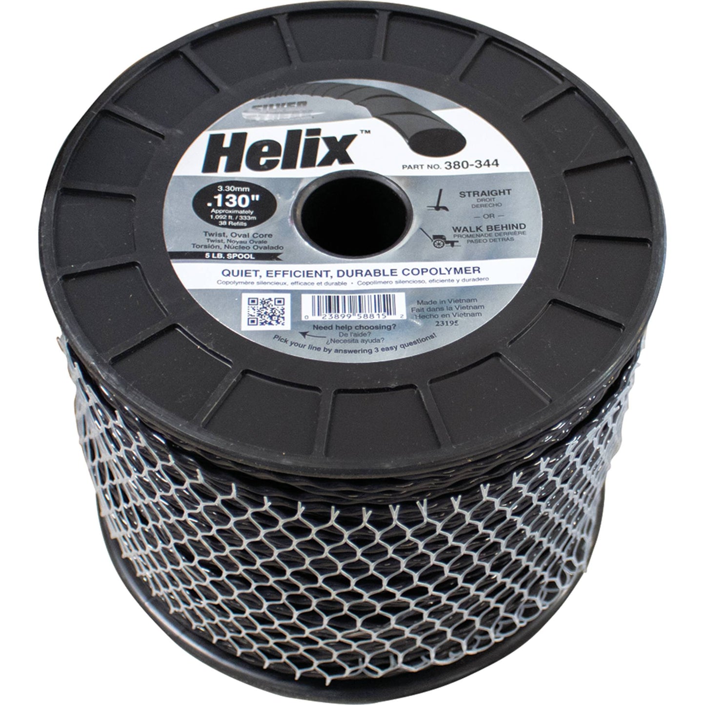 Silver Streak Helix Trimmer Line .130 5 lb. Spool (Stens 380-344)