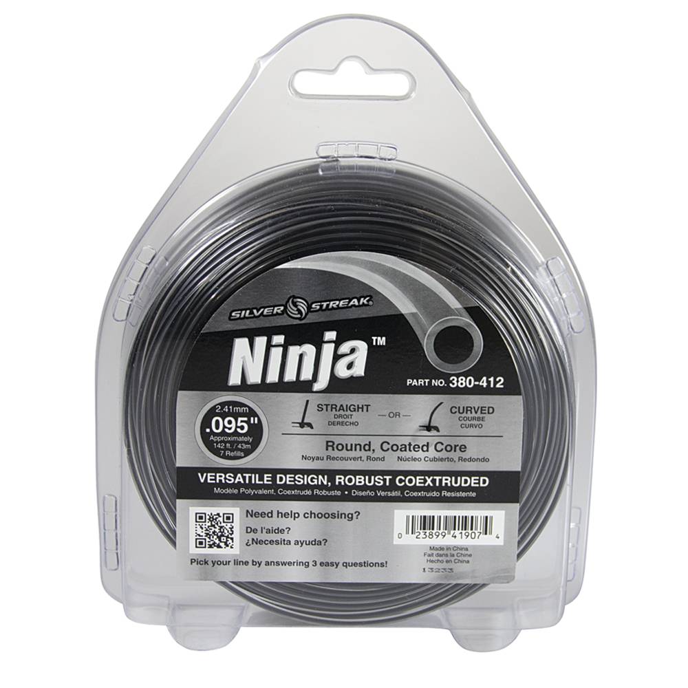 Silver Streak Ninja Trimmer Line .095 1/2 lb. Donut (Stens 380-412)
