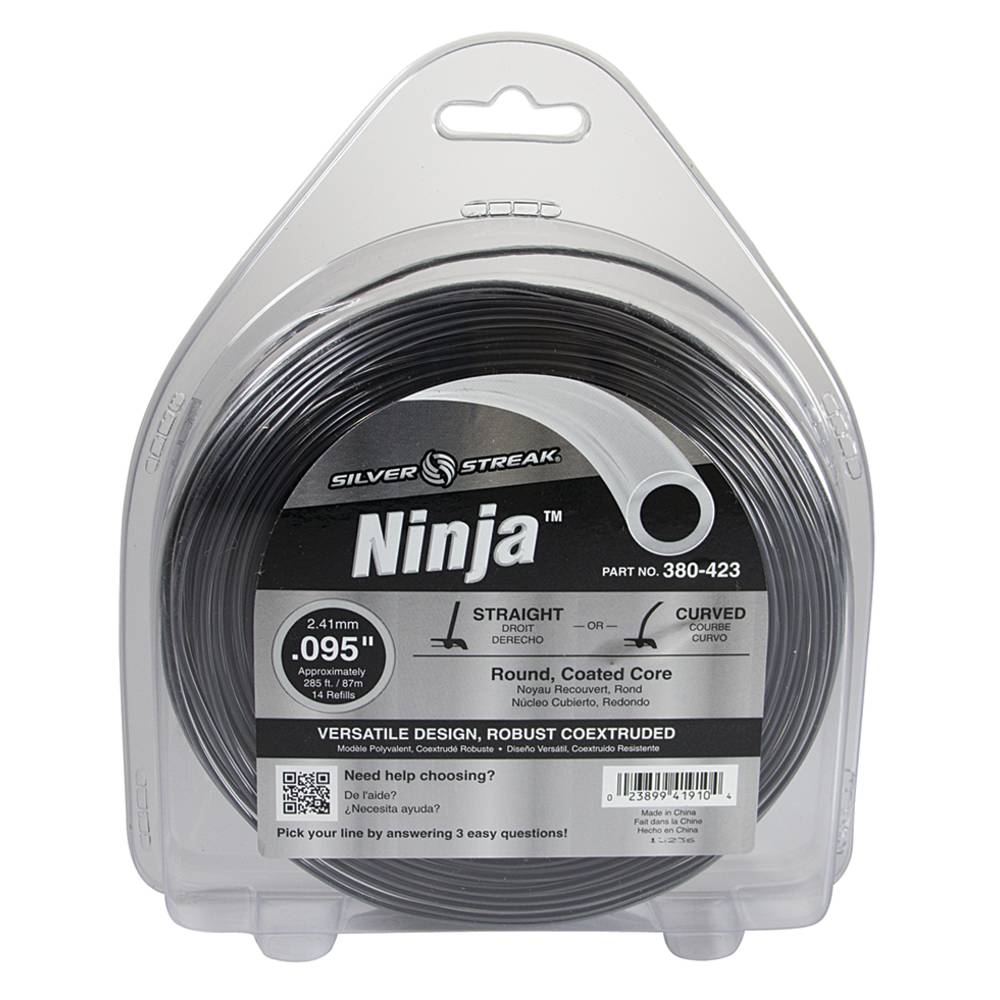Silver Streak Ninja Trimmer Line .095 1 lb. Donut (Stens 380-423)