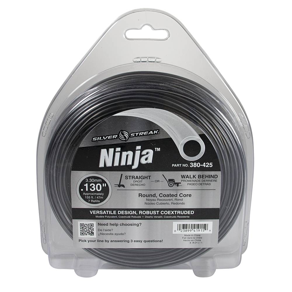 Silver Streak Ninja Trimmer Line .130 1 lb. Donut (Stens 380-425)