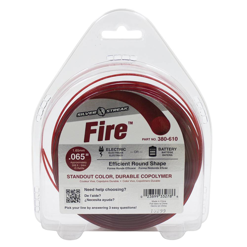 Silver Streak Fire Trimmer Line .065 1/2 lb. Donut (Stens 380-610)