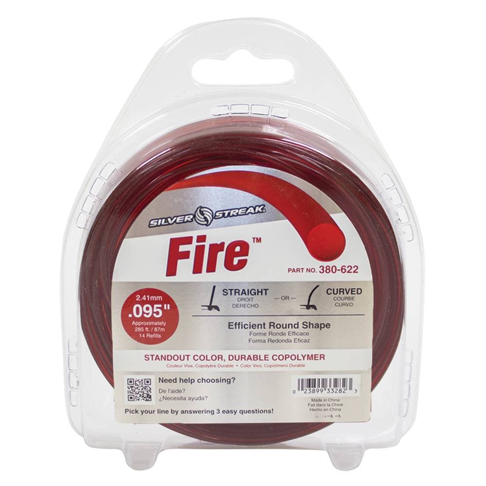 Silver Streak Fire Trimmer Line .095 1 lb. Donut (Stens 380-622)