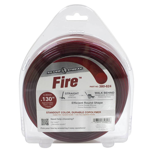 Silver Streak Fire Trimmer Line .130 1 lb. Donut (Stens 380-624)