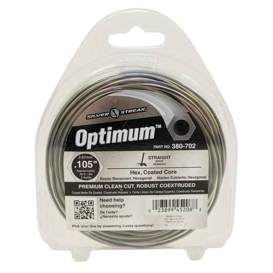 Silver Streak Optimum Trimmer Line .105 30' Clam Shell (Stens 380-702)