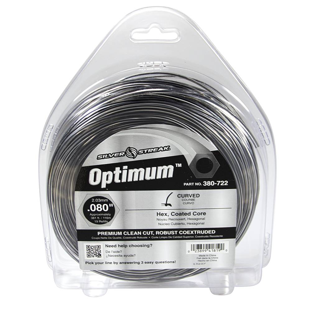 Silver Streak Optimum Trimmer Line .080 1 lb. Donut (Stens 380-722)