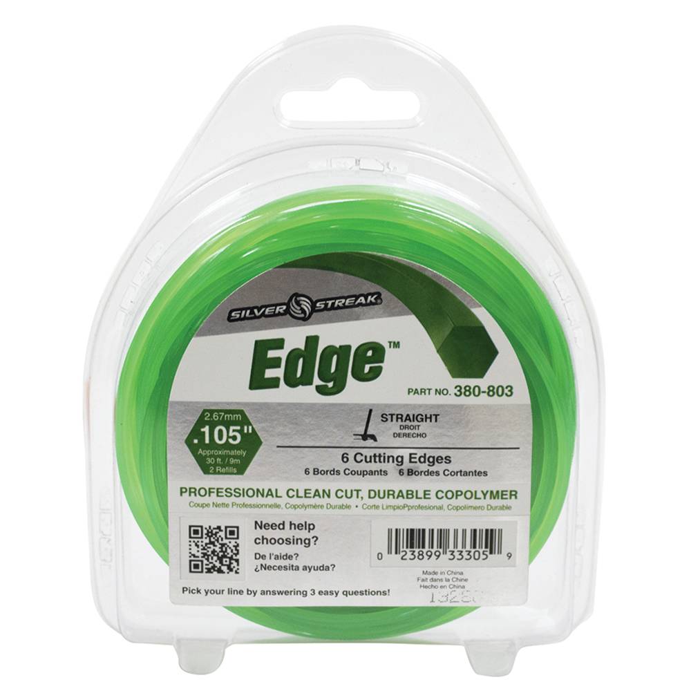 Silver Streak Edge Trimmer Line .105 30' Clam Shell (Stens 380-803)