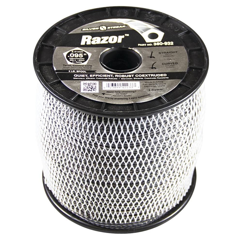 Silver Streak Razor Trimmer Line .095 3 lb. Spool (Stens 380-932)