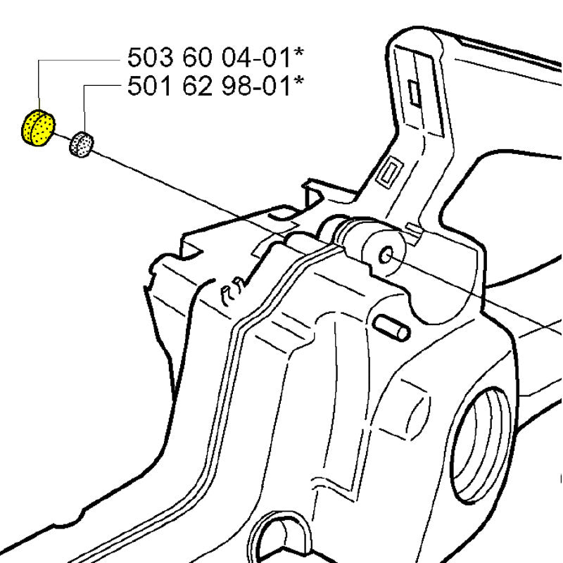 Husqvarna Chainsaw Filter Plug for 394, 395 (503600401)