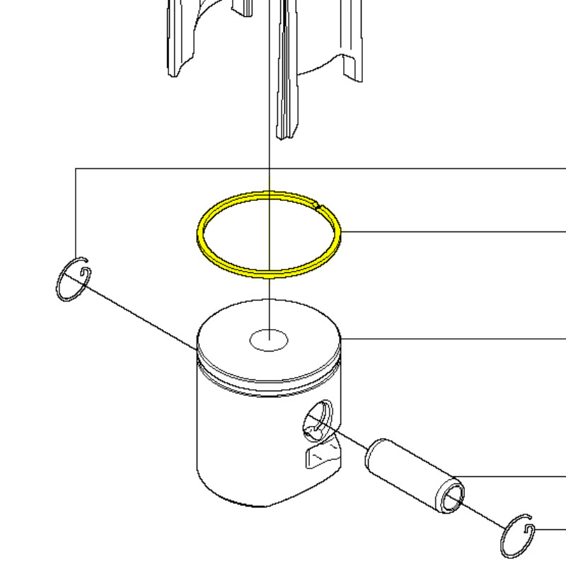 Husqvarna Chainsaw Piston Ring for240, 236 (530012608)