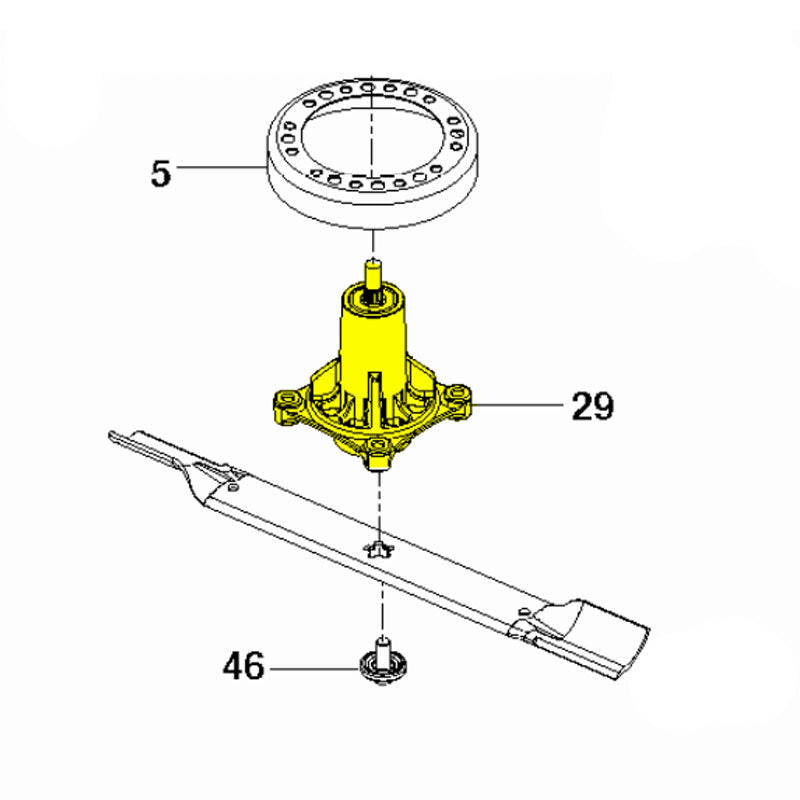 Husqvarna Riding Mower Spindle Assembly for 2042LS, 2246LS, 2348LS, 2748GLS (532192870)