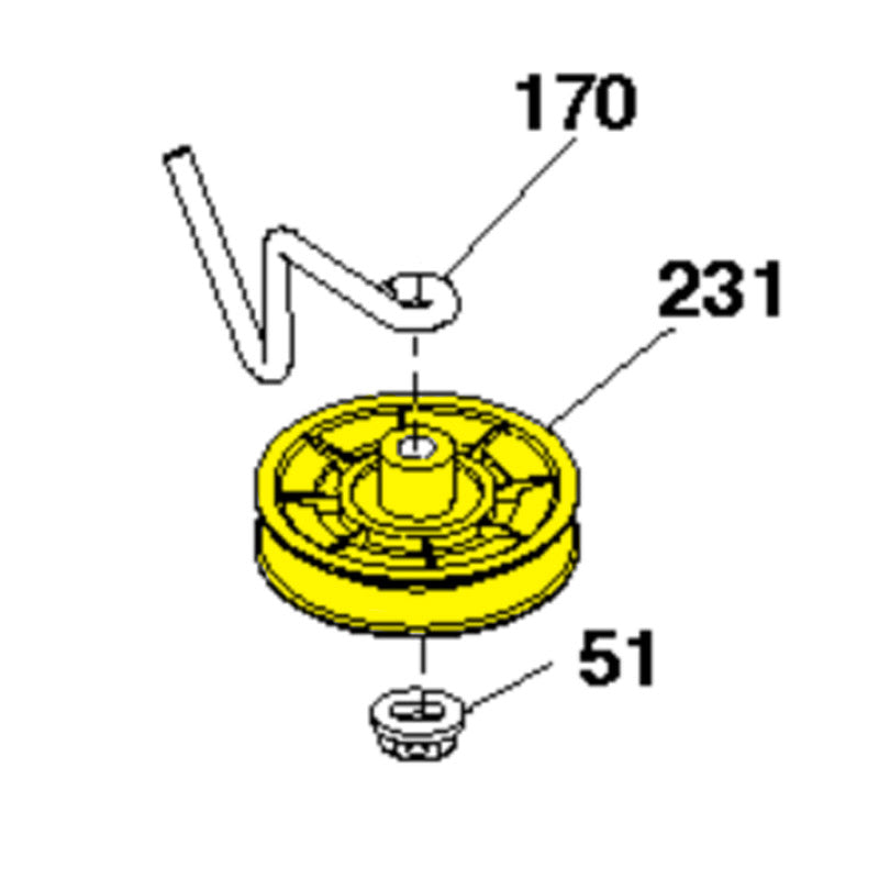Husqvarna Riding Mower Idler Pulley for LGT2654, LTH1538, LT1538 (532407287)