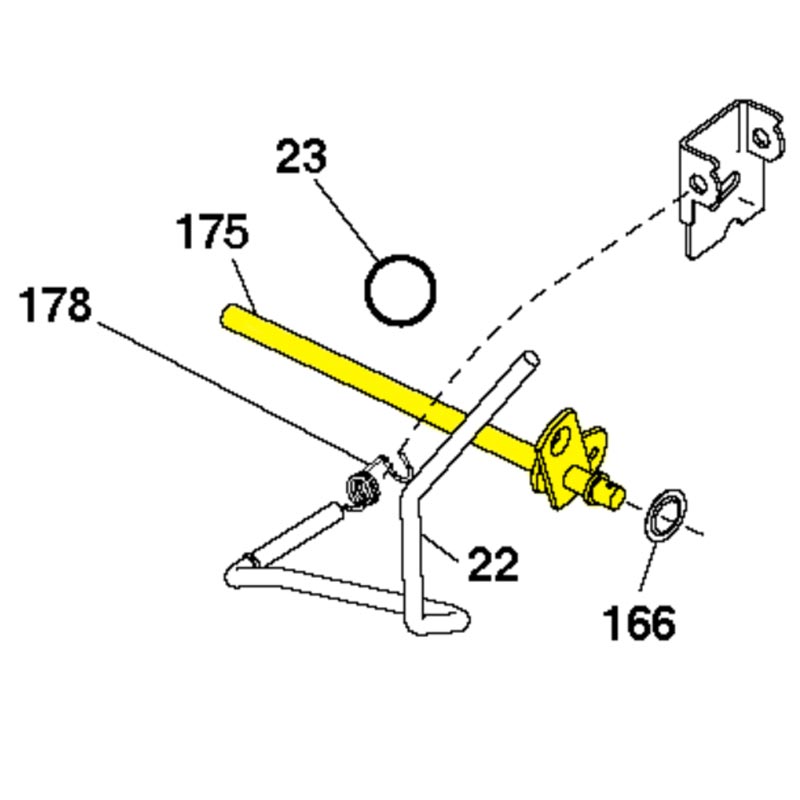 Husqvarna Riding Mower Shift Shaft Assembly for 2748GLS, LTH1538, LT1538 (532408539)